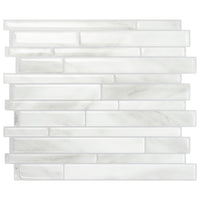 Smart Tiles Peel and Stick 4-Sheet 12 x 10 Backsplash - Milano Massa