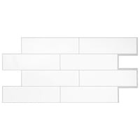 Smart Tiles Peel and Stick 2-Sheet 23 x 11 Backsplash - Oslo White