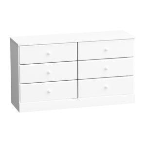 Astrid 6-Drawer Dresser - White