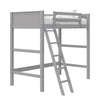 Your Zone Kiarah Twin Loft Bed with Ladder - Grey