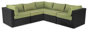 Barbados 5-Piece Patio Set – Green 