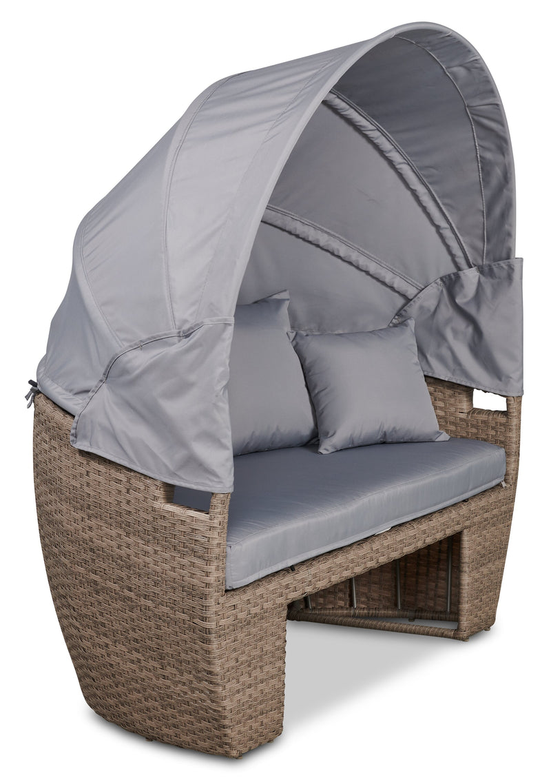 Capri 2-Piece Canopy Outdoor Patio Conversation Set with Canopy Day ...