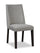 Emery Dining Chair with Polyester Fabric - Charcoal