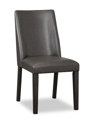 Emery Dining Chair with Vegan-Leather Fabric - Brown