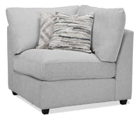 Evolve Linen-Look Fabric Modular Corner Chair - Grey 