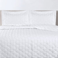 Hyland 3-Piece King Quilt Set - White 