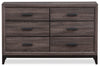 Kate Bedroom 6-Drawer Dresser, 58