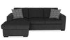 Legend 2-Piece Left-Facing Chenille Sleeper Sectional Sofa - Pepper