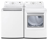 LG 5.8 Cu. Ft. Top-Load Washer and 7.3 Cu. Ft. Electric Dryer - White  