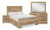 Derekson 6-Piece Full Bedroom Set with Underbed Storage Bed - Natural