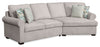 Scott Living Haven 2-Piece Right-Facing Chenille Fabric Cuddler Sectional - Grey