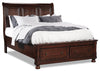 Chelsea Platform Storage Bed with Headboard & Frame, Cherry Brown - Queen Size