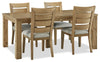 Logan 5pc Dining Set with Table & 4 Chairs, 72-108