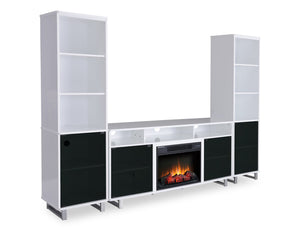 Ignatius Modern 3-Piece Entertainment Centre with Electric Fireplace and Storage for TVs up to 70