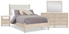 Jolie 6pc Bedroom Set with Bed, Dresser, Mirror & Nightstand, Boucle Fabric, Natural - Full Size