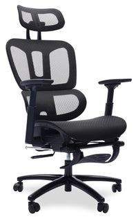 Sealy® Diego 26.3” Adjustable Office Chair with Mesh Padding & Footrest - Black 