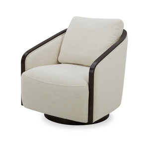 Dolce Swivel Accent Chair - Taupe