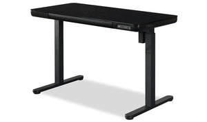 Metro 47.24” Height-Adjustable Office Desk with Storage and USB Ports - Black