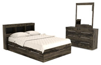 Riley 5-Piece Full Mates Bed with Headboard Bedroom Set – Grey 