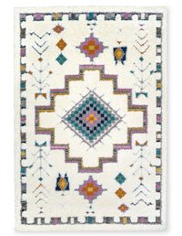 Ellis Multi-Colour Geometric Shag Area Rug - 6'7