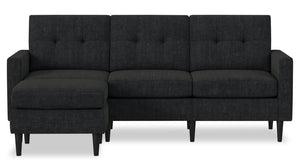 BLOK Modular Tuxedo Arm Sofa Chaise - Charcoal 