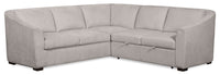 Envy 2-Piece Chenille Fabric Right-Facing Sleeper Sectional - Fog Grey 