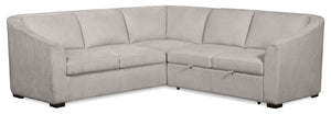 Envy 2-Piece Chenille Fabric Right-Facing Sleeper Sectional - Fog Grey