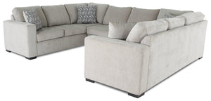 Legend 3-Piece Chenille Sleeper Sectional Sofa - Platinum