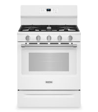 Maytag 5 Cu. Ft. Convection Gas Range with No Preheat Air Fry - White - MFGS6030RW 