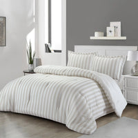 Ambrose 3-Piece King Comforter Set - Oatmeal 