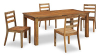 Indie 5pc Dining Set with Table & 4 Chairs, 70-94