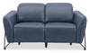 Riviera Top-Grain Genuine Leather Power Reclining Loveseat - Blue