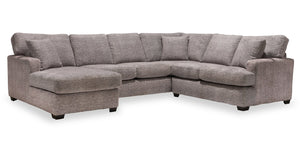 Luxe 3-Piece Left-Facing Sectional - Zaftig Dove