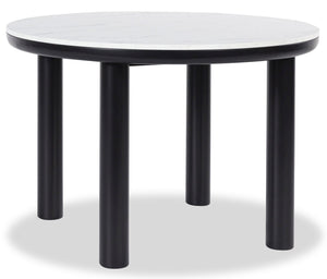 Jolie Dining Table with Marble-Look Top, Melamine, 45