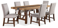 Boden 7-Piece Dining Set with Upholstered Dining Chair with Nailhead Trim  