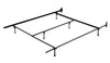 Twin/Full/Queen Versatile Metal Bed Frame with Glides