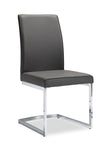 Naya Dining Chair, Vegan Leather, Metal – Grey