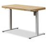 Loft 47.24” Height-Adjustable Office Desk with Storage and Wireless Charging - Natural