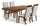 Ember 5pc Dining Set with Table & 4 Chairs, 74-92