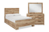 Derekson 5-Piece King Bedroom Set with Underbed Storage Bed - Natural