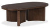 Barlow 52” Solid Wood Mid-Century Modern Coffee Table - Brown