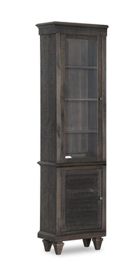 Baron 22” Rustic Pine Pier with Storage and Cable Management - Weathered Charcoal 