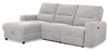 Meadow 2-Piece Left-Facing River Grey Chenille Fabric Power Reclining Sectional with Storage Chaise