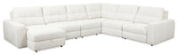 Scott Living Elevate Modular 6-Piece Left-Facing Chenille Fabric Sectional with Power Reclining - Beige 