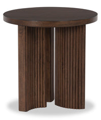 Barlow 24” Solid Wood Mid-Century Modern End Table - Brown 