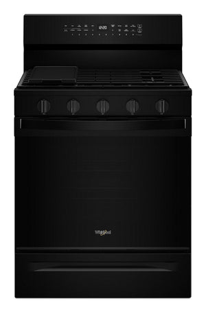 Whirlpool 5 Cu. Ft. Smart Gas Range with Air Fry and Self-Clean - Black - WFGS7530RB