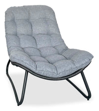 Oslo Outdoor Patio Lounger Chair - Hand-Woven Resin Wicker & Metal, UV & Weather Resistant - Grey 