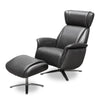 Vega Leath-Aire® Swivel Reclining Chair and Footrest - Grey