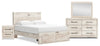 Derekson 6-Piece Queen Bedroom Set with Footboard Storage Bed - White