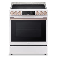 LG Studio 6.3 Cu. Ft. InstaView® Induction Range with Air Fry and Air Sous Vide - Essence White - LSIS6338NE 